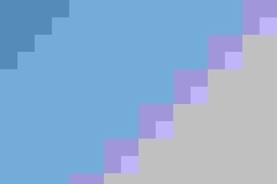 An enlarged view of JPEG blocks