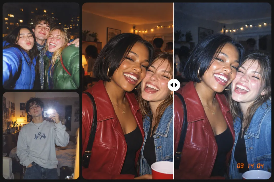 2000s Selfie camera style illustration